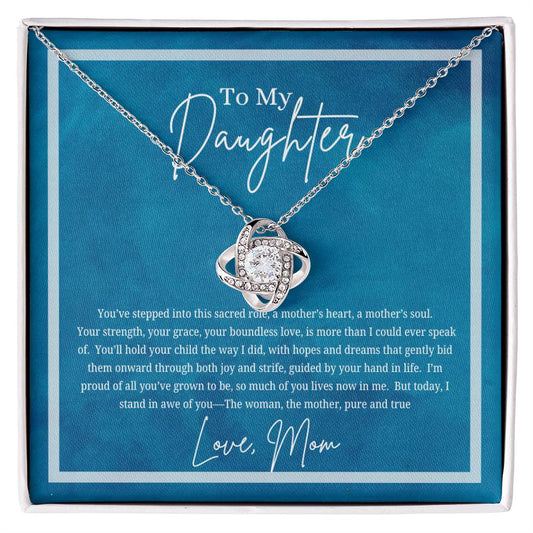 From Mother To Daughter Necklace | Personalized Quote Message Necklace | Necklace With Personalized Message Card